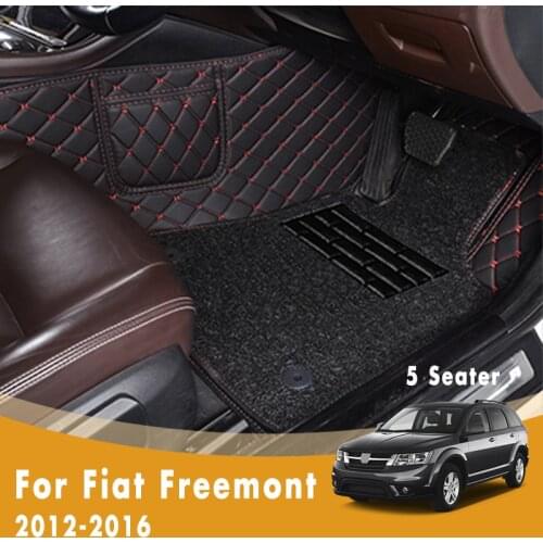 RHD Double Layer Wire Loop Car Floor Mats For Fiat Freemont 2016 2015 2014 2013 2012 5 Seats Custom Auto Styling Leather Rugs