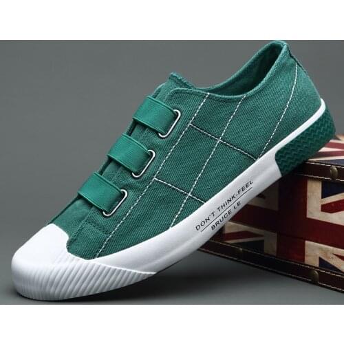 Breathable Gingham Cloth Canvas Vulcanize Shoes Men Fashion All-match Sneaker Loafer Brand New Flat Bottom Designer Shoes 20178