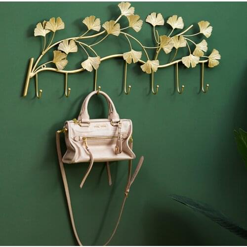 Northern Europe Creative Door Porch Decoration Cast Iron Hook Light Luxury Wind Hanging Clothes Hook Mounted Wall Hook