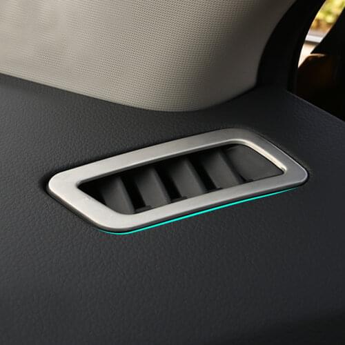 2PCS Stainless Steel Matt For Nissan X-TRAIL Xtrail T32 2013-2015 Qashqai J11 2014+ Interior Air Condition Vent Frame Covers