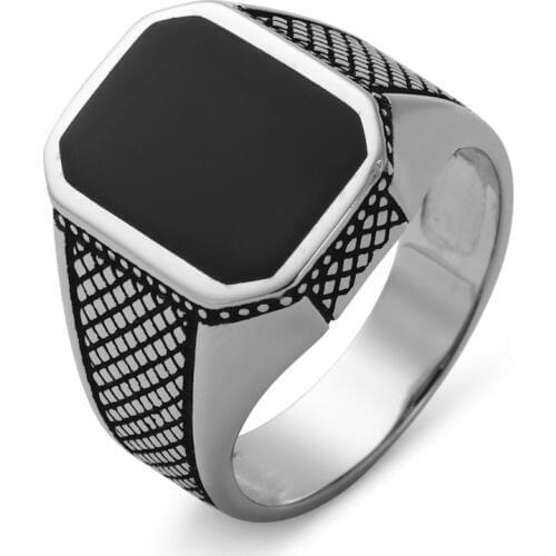 Eulonvan luxury Charms wedding 925 sterling silver Jewelry rings For Men Black Resin dropshipping S-3819 size 7 8 9 10 11 12 13