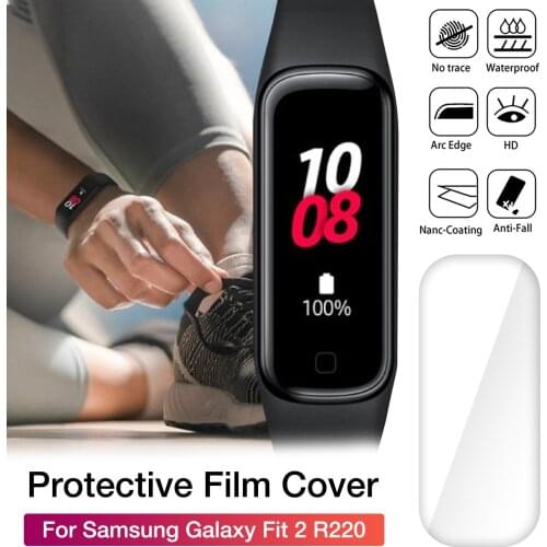 Soft TPU Clear Smartband Protective Film For Samsung Galaxy Fit 2 SM-R220 Smart Wristband Fit2 R220 Screen Protector Cover