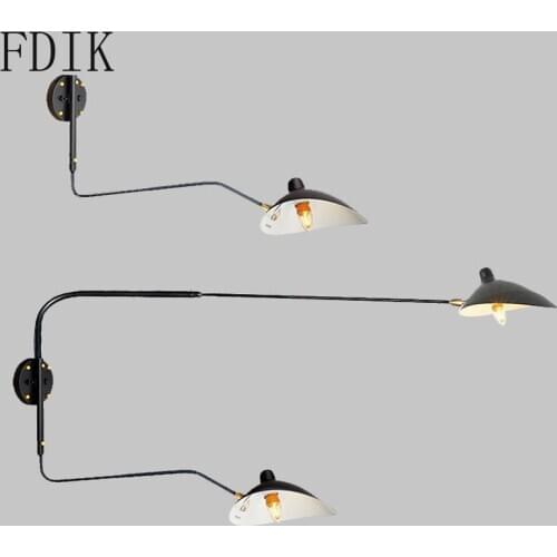 Nordic Spider Wall Lamp Retro Industrial Swing Arm Wall Light for Living Room Bedside Restaurant Home Decoration Light Fixture