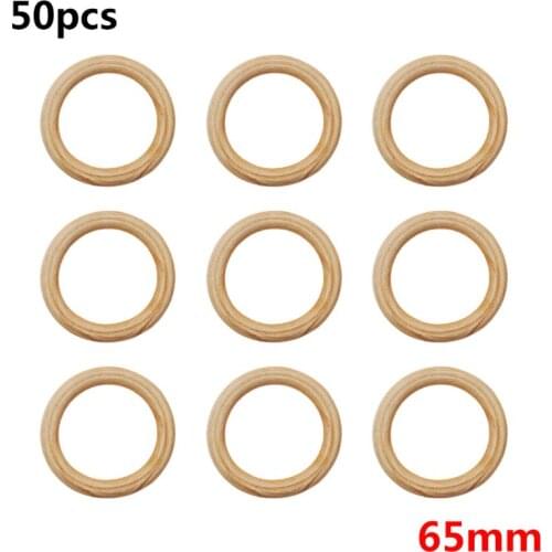 Natural Wooden Ring Unfinished Wood Circles Bracelet Jewelry Making Accessories R7RC