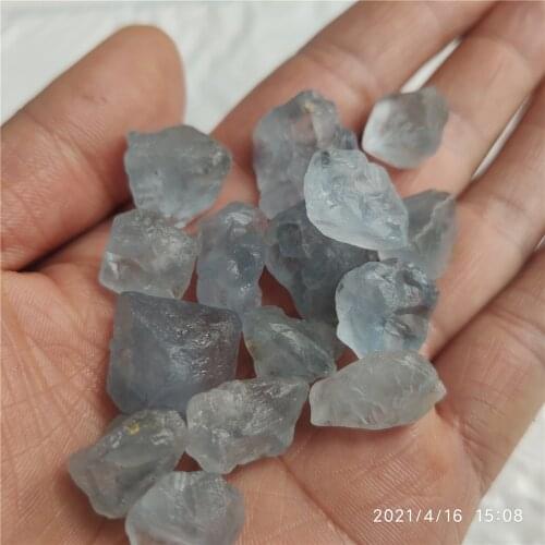 Natural Celestite Stone Raw Sky Blue Crystal Gemstones Mineral Specimen Fish Tank Decoration Healing Energy Crystal