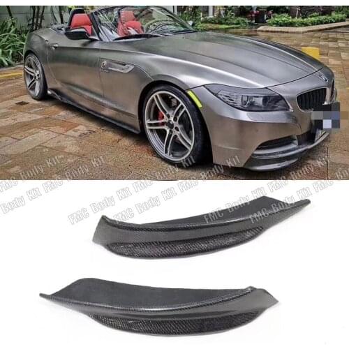 Real Carbon Fiber Front Lip Splitters Bumper Aprons Cup Flaps Spoiler Fits For BMW E89 Z4 2009 2010 2011 2012 2013 2014 2015