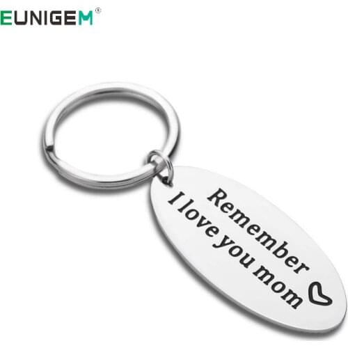 Mothers Day Gifts Key chains for Mom from Daughter Son Remember I Love You Mom Birthday Family Pendant Keyring for Women Her