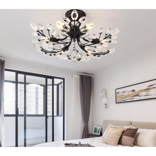 European and American style led Ceiling lights crystal living room ceiling lamp creative restaurant coffee shop ceiling lamps