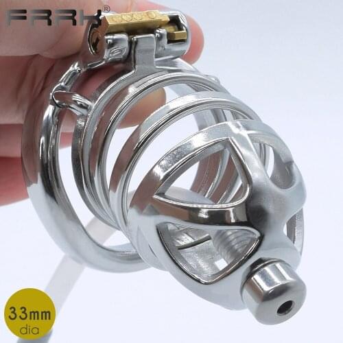 FRRK BDSM Cock Cage for Couple Male Chastity Device Bondage Belt Stainless Steel Penis Rings Sexual Wellness Freaker Sex Toys