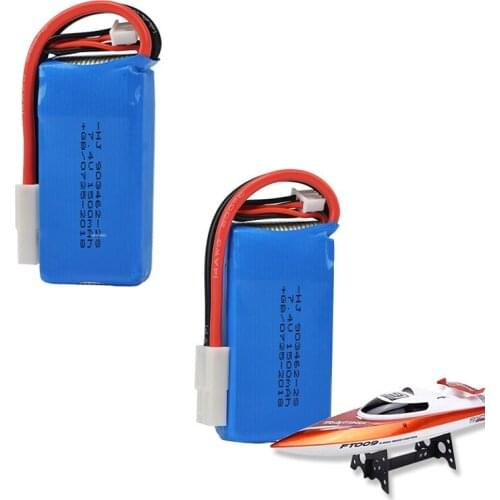 Rc Lipo Battery 7.4V 1500mAh 2S EL2P Plug For FT009 Rc Boat / Rc Toys
