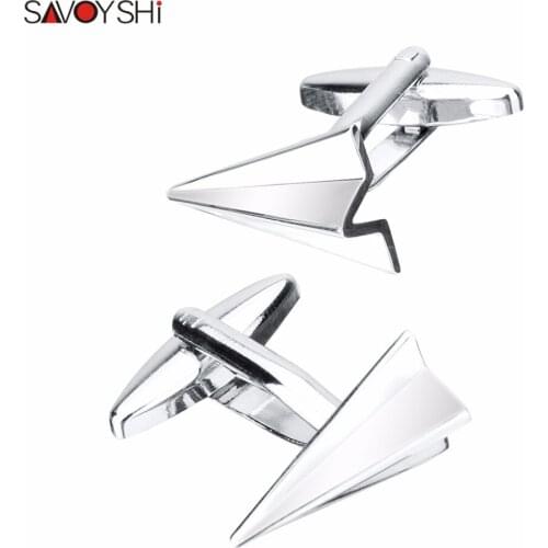 SAVOYSHI Novelty Airplane Cufflinks for Mens Shirt Cuff buttons High quality Cuff links Fashion Man Brand Jewelry