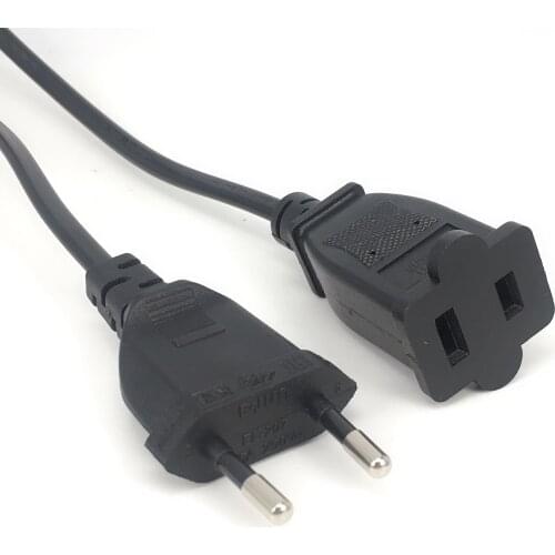 C096 European Schuko CEE7/16 Plug to USA Socket Power Adapter Cable, EU Male to US Nema 1-15R Power Adapter Cord,30CM