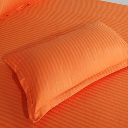 One Piece Pure Cotton Stripe Double Pillowcase 45*120cm 45*150cm Yellow Green White Pink Purple Blue Home Hotel use