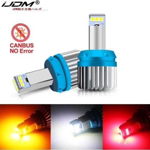 IJDM 7443 7444 T20 W21/5W LED Light For Lada Kalina Granta Vesta DRL LED Bulbs 12V 6500K White Red Amber Super Bright 3030 SMD