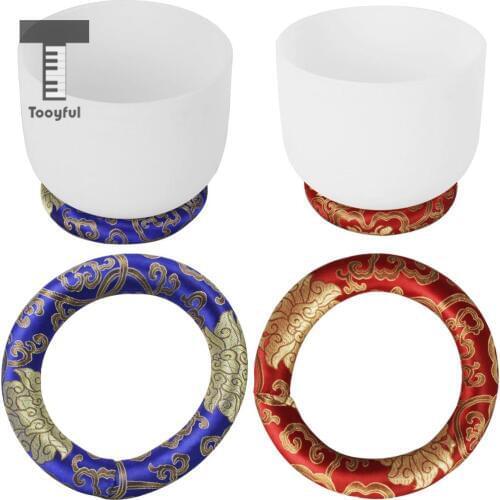 Tooyful 7'' Zen Meditation Tibetan Singing Bowl Cushion Ring Pillow for Home Decor Crafts Gift