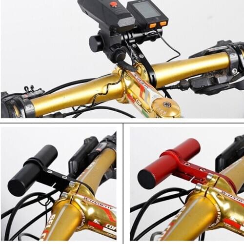 10CM Carbon Tube Bicycle Handlebar Extender Mount Mountain MTB Bike Cycling Headlight Bracket Lamp Flashlight Holder Accessory