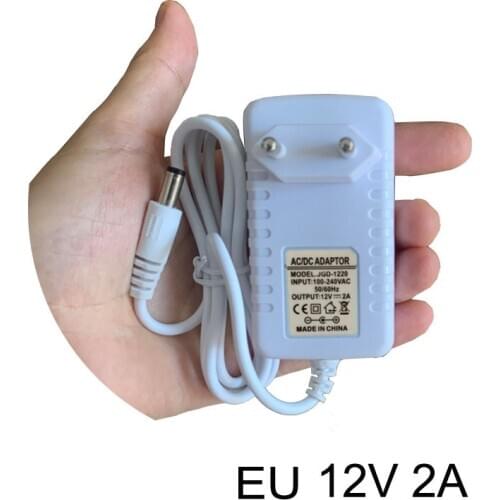 1PCS White Boady EU Adapter(Transfomer) 12V 2A Power Supply For LED Strip Light