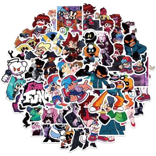 10/30/50pcs Friday Night Funkin Game Stickers Kids Toy Boyfriend Girlfriend Skid And Pump Daddy Mommy Monster Spirit Senpai Pico