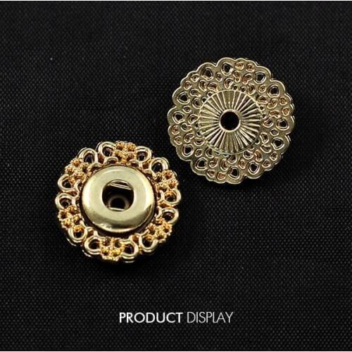 100 Craft Metal Gold Snap Press Button Sew On 18mm Sewing Supplies Accessories for Cloth Bags /NK208