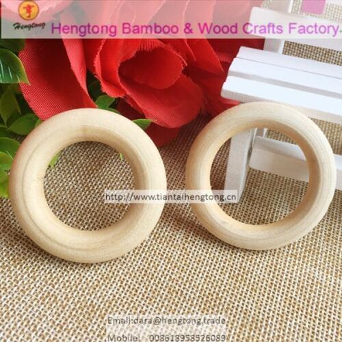 48mm lotus wood natual color wood circle,wood baby theether circle without varnish