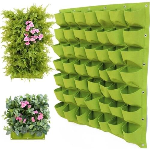 9/25/36 Pockets Wall Hanging Planting Bags Flower Pot Grow Bag Garden Planter Vertical Suculentas Plant Flower Pot Home Decor
