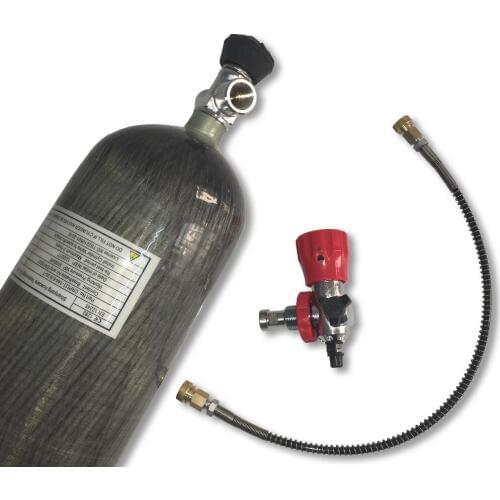 AC168301 6.8L mascara paintball air gun pcp air tank 300bar compressed air cylinder scuba diving tank co2 gauge valve ACECARE