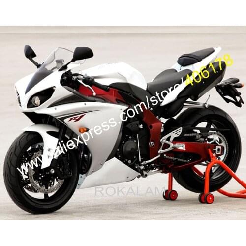 For Yamaha Motorcycle 2009 2010 2011 YZF-R YZF R1 YZFR1 09 10 11 YZF 1000 Motorbike White Bodywork Fairings (Injection Molding)
