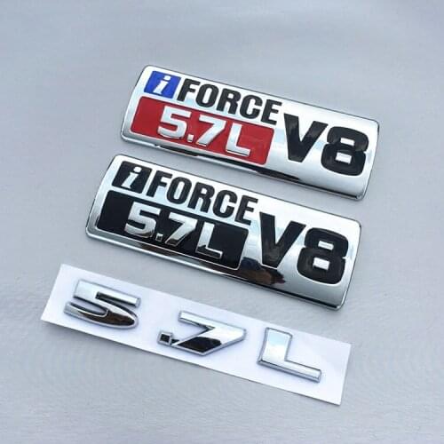1 Pcs 3D ABS iFORCE 5.7L V8 Logo Car Stickers Emblem Badge Decal For Toyota Tundra Prado Corolla highlander venza Car Styling