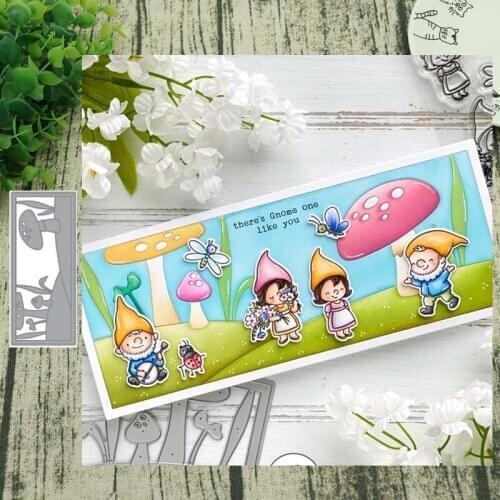 Horizontal mushroom board METAL CUTTING DIES Stencil Scrapbooking Photo Album Card Paper Embossing Craft DIY