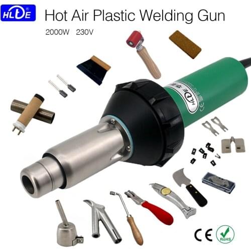 HLTE 2000W 230V Hot Air Plastic Welding Gun Trimming Skiving Knife Scraping Rubber Sheet 40mm Silicone Hand Pressure Roller