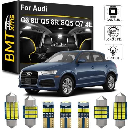 BMTxms No Error Lamp For Audi Q3 8U Q5 8R SQ5 Q7 4L Auto LED Interior Map Dome Trunk Light Kit Canbus Car Lighting Accessories