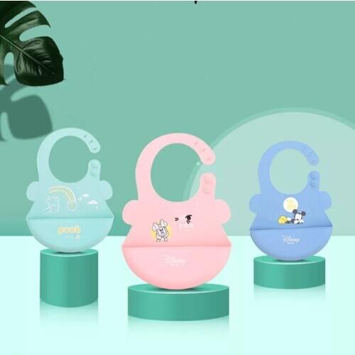 Disney Baby Fashion Feeding Waterproof Bibs Mickey Minnie Cartoon Aprons Toddle Boys Girls Adjustable Different Styles of Bibs