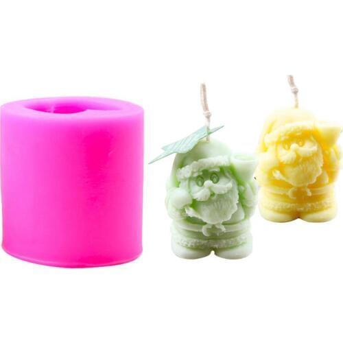 New 3D Santa Claus Candle Mold DIY Silicone Cake Mold Chocolate Mould Father Christmas Soap Molds Cake Tools
