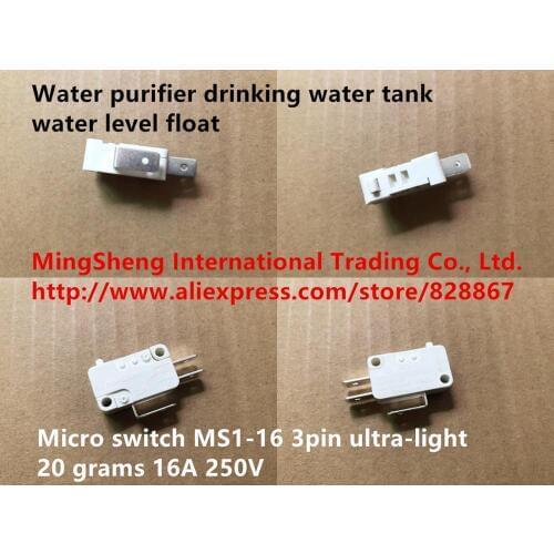 Original new 100% water purifier drinking water tank water level float micro switch MS1-16 3pin ultra-light 20 grams 16A 250V