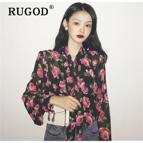 Женские шифоновые рубашки RUGOD China At AliExpress
