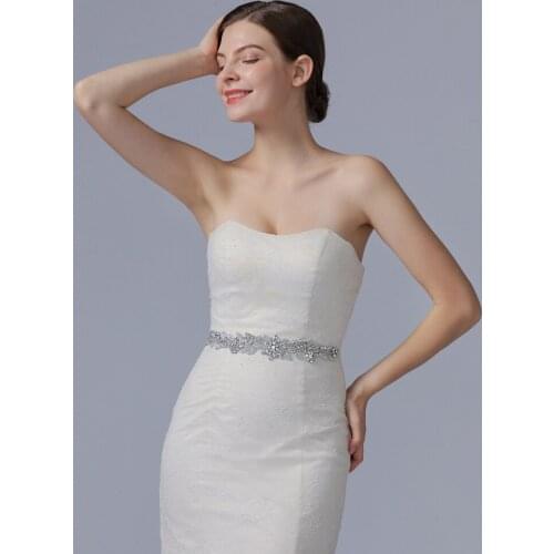 S373 Diamond Wedding Bride Bridesmaid Dress Accessories Belts Girl Party Prom Evening Dresses Decoration Sash WomenS Waistband