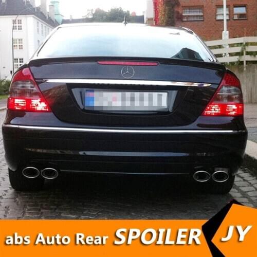 For W211 Spoiler 2003-2006 Mercedes-Benz W211 YC E-class E200 E260 Spoiler ABS plastic Material Car Rear Wing Color Rear Spoiler