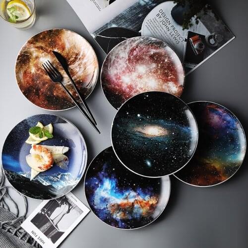 Star Plate Creative High-grade Steak Plate online celebrity ins Wind Nordic Ceramic Dish Plate Household Tableware