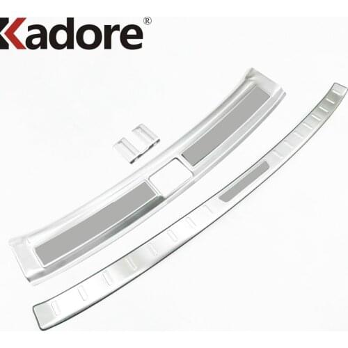 Rear Trunk Bumper Cover Trim For MG Zs SUV 2017 2018 Stainless Steel Inner Outer Tail Gate Sill Plate Guard Car Accessories 3pcs