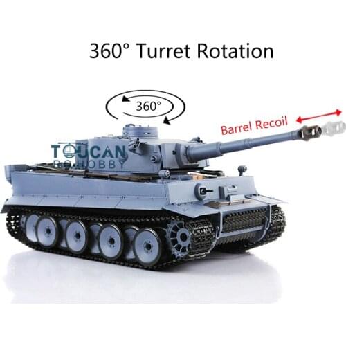 1/16 2.4Ghz Heng Long 7.0 Plastic German Tiger I RC Tank 3818 W/ 360 Turret TH17235-SMT4
