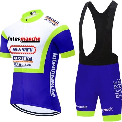 2021 WANTY Gobert Team Summer Cycling Jersey Set Bicycle Clothing Maillots De Cyclisme Men Short Sleeve Shirt Bike Shorts 20D