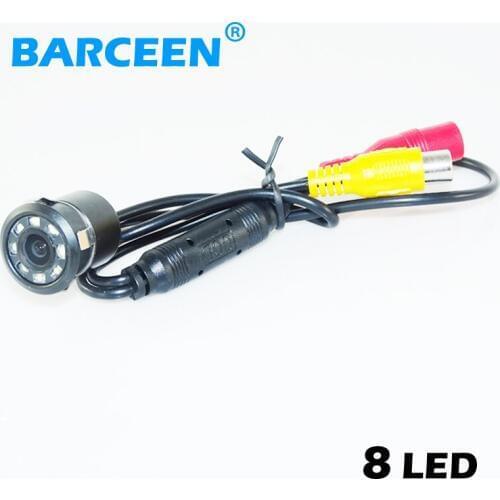 8 LED waterproof IP 69K car rearview Camera bring wire universal glass lens apply into a variety cars colorful night vision