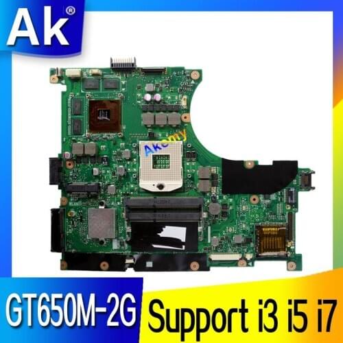AK N56VZ/N56VM Laptop motherboard for ASUS N56VB N56VM N56VZ N56VJ N56V Test original mainboard GT650M-2G Support i3 i5 i7