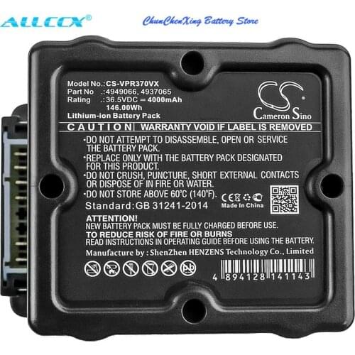 Cameron Sino 4000mAh/6000mAh Battery 4937065,4949066,PACK 1 for WOLF Garten Hybrid Power 37, Hybrid Power 40, Power 37, Power 40