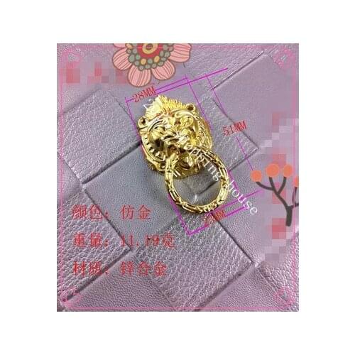 Antique handle zinc alloy handle drawer cabinet wine lion head trumpet in hand