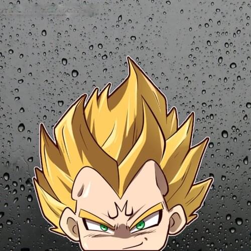Dawasaru 3D Vegeta Z Anime Peeker Peeking Car Stickers Decals Waterproof Vinyl Car Wrap Bumper Window,15cm