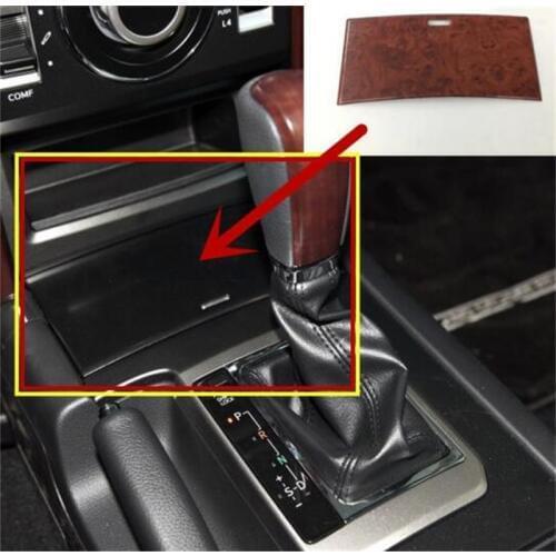 For Toyota Prado FJ 150 2010 - 2016 Car Gear Shift Knob Panel Storage Box Cover Trim ABS Chrome Car Styling Accessories 1Pcs