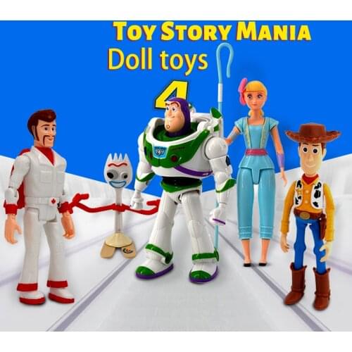 Disney Toy Story 4 Action Figure Toys Woody Jessie Buzz Lightyear Forky Pig Bear Figura Model Doll Decorate Figurine Kids Gifts