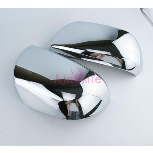 Chrome Car Styling Door Mirror Cover Overlay Rear View Trim Frame Panel Plate Kit 2009-2014 For Toyota Highlander Accessories