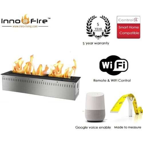 Inno-Fire 30 inch Long silver or black remote control intelligent ethanol fire pits